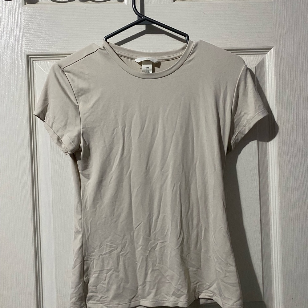 H&M Cream Short Sleeve Tee